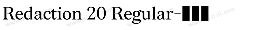 Redaction 20 Regular字体转换